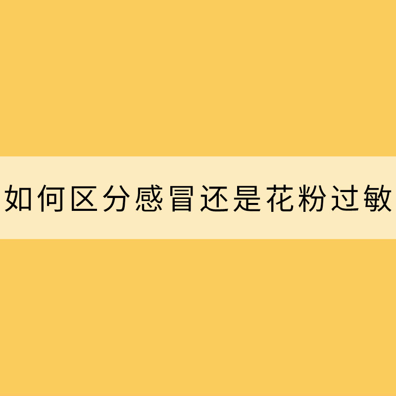 鼻塞打噴嚏 如何區分感冒還是花粉過敏？